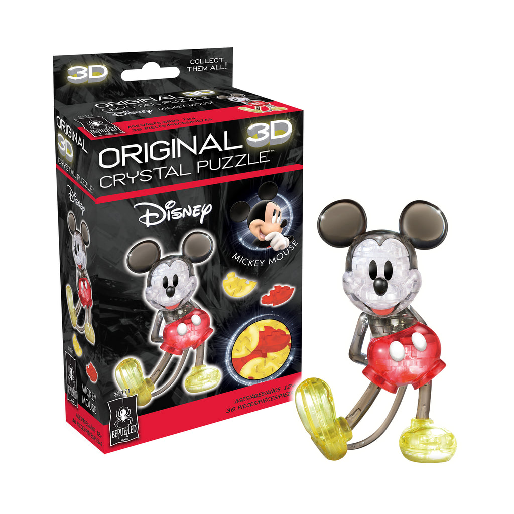 3D Crystal Puzzle - Disney Mickey Mouse (Multi-Color): 36 Pcs