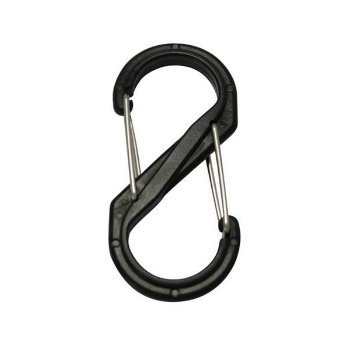 KRSA88-2 S型カラビナ 大 パッケージ入り ブラック 光【アウンワークス