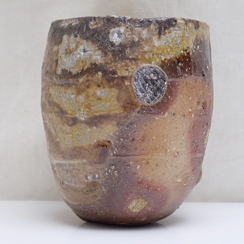 伊勢崎晃一朗 備前 盃 伊勢崎晃一朗備前ぐい呑盃酒呑陶芸現代陶芸共箱