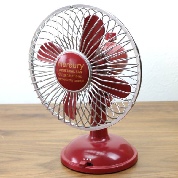 ◇レトロファン◇MERCURY/マーキュリー(赤) 検:卓上 扇風機 USB(扇風機