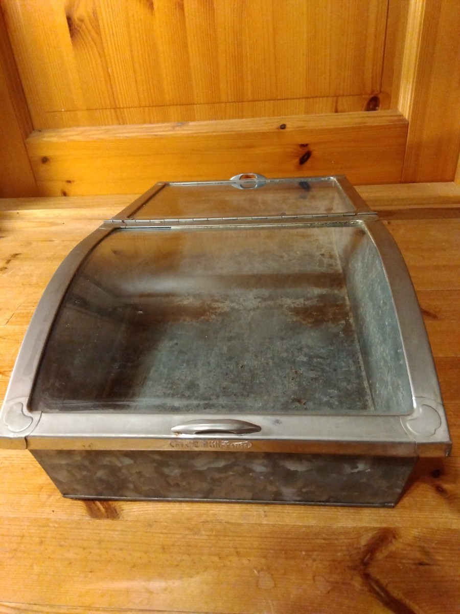 アンティークレトロ ブリキ ガラスショーケース スマートケース ☆昭和