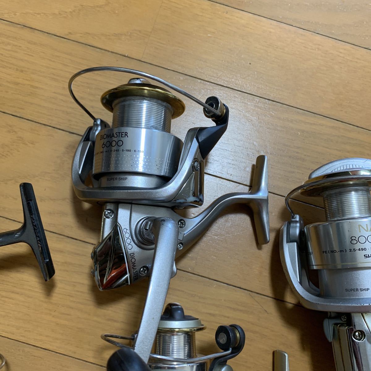 リール5台まとめ売り スピニングリール5個セット リールまとめ5個