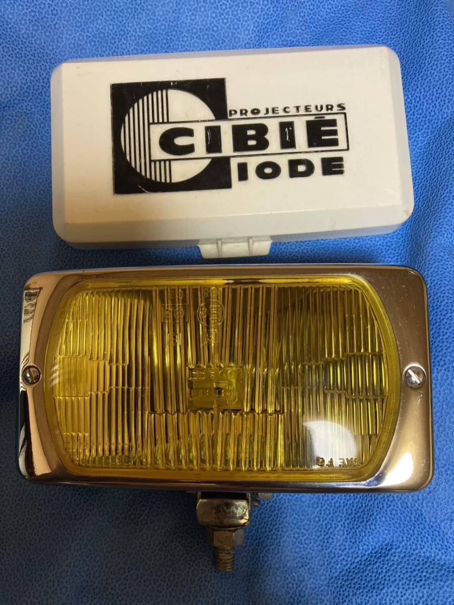 当時物 2個 CIBIE35角型 フォグランプ 旧車 昭和 角形 CIBIE 当時物 シビエ