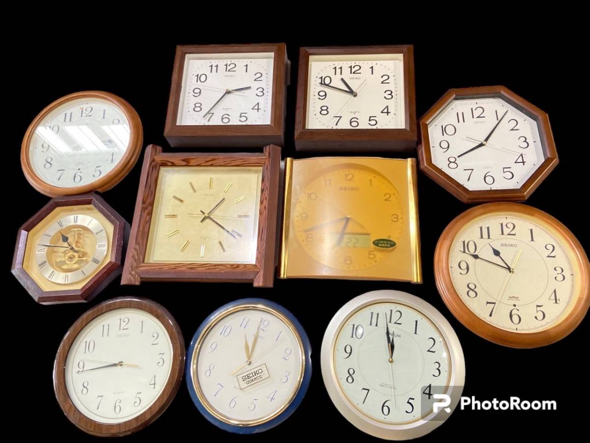 Yahoo!オークション - K379〔ジャンク品〕SEIKO 掛け時計 まとめて 記