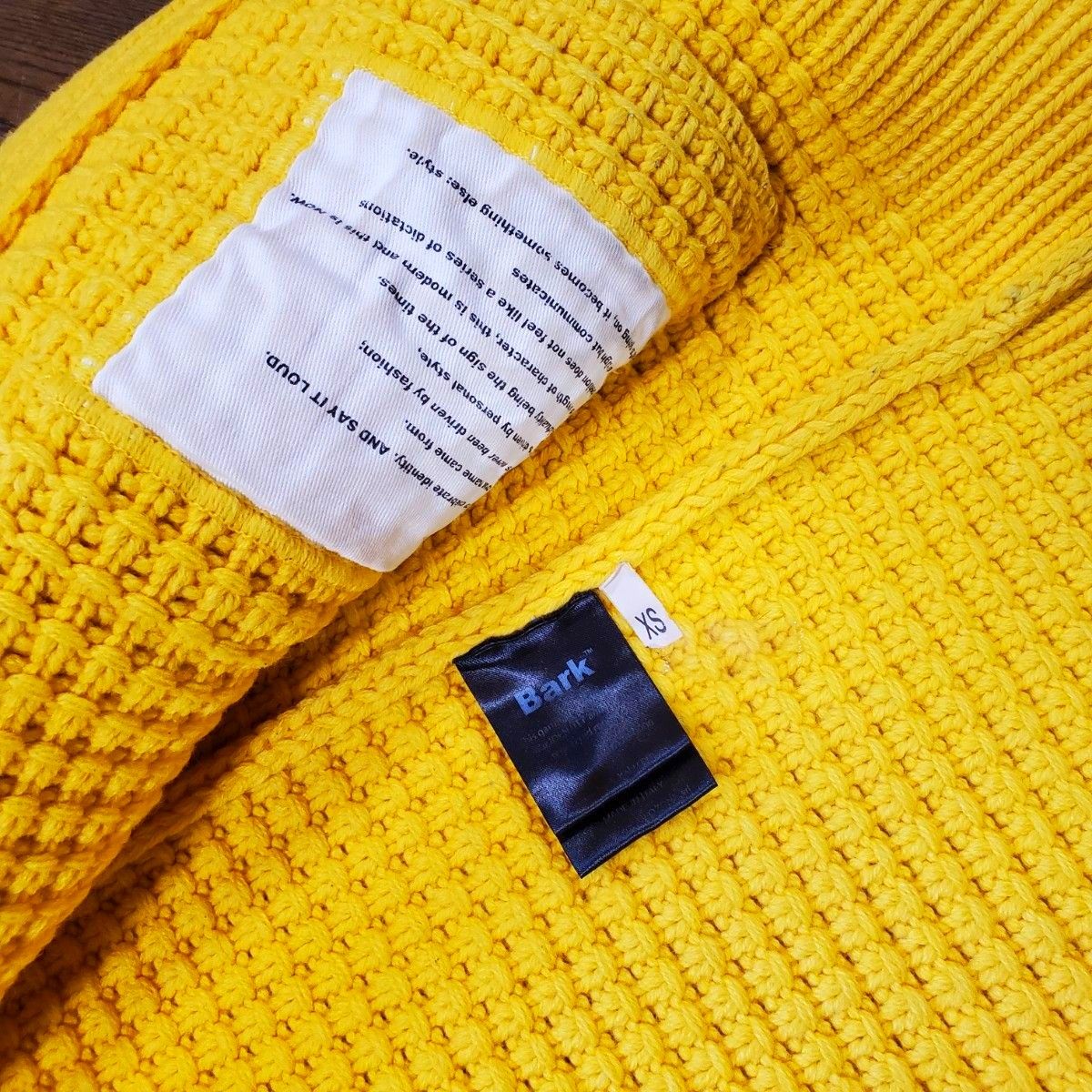 バーク ダッフルコート ニット ダッフル イエロー メンズ バーク