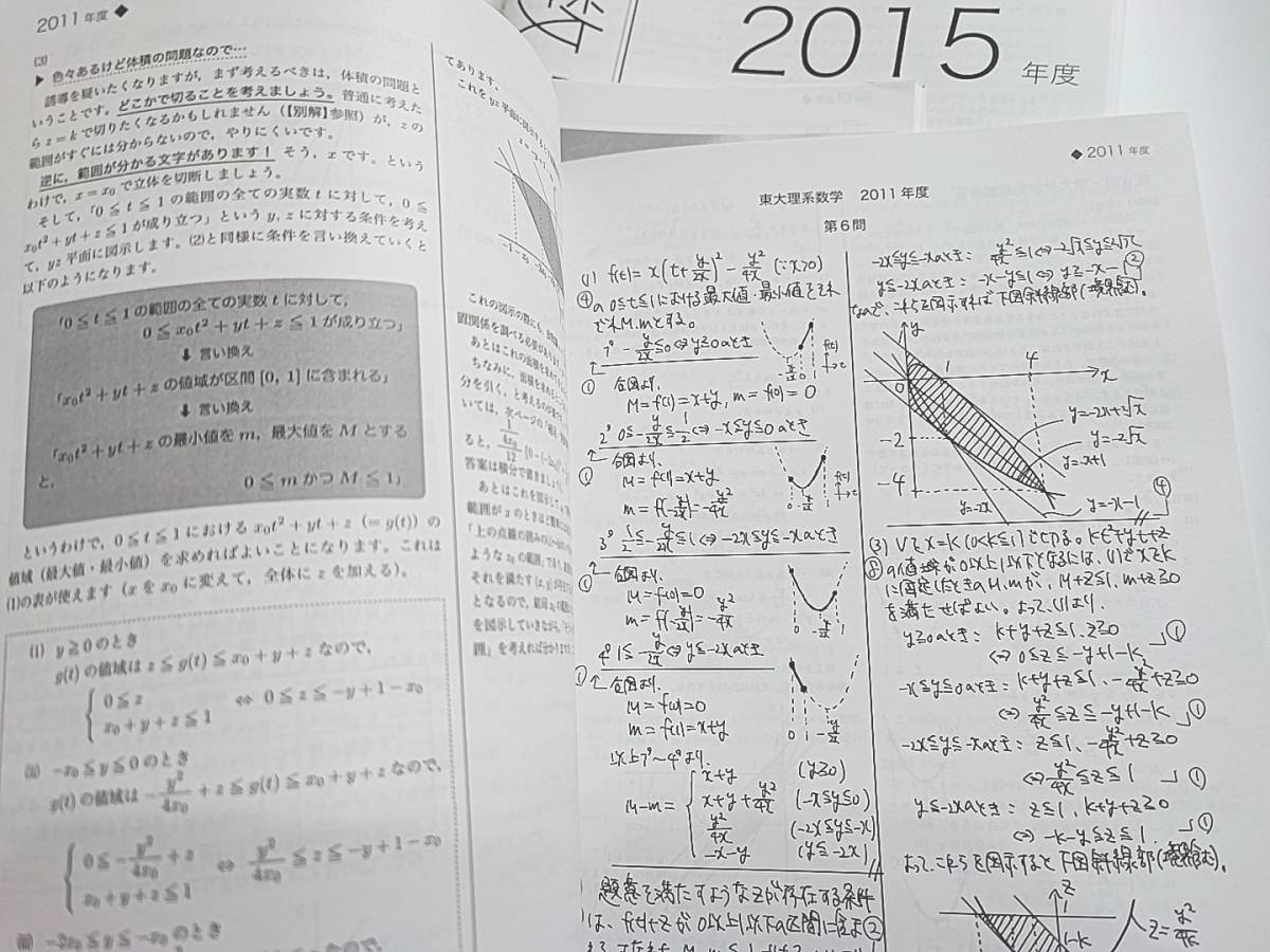 鉄緑会 単先生 22年度 東大理系数学 年度別解説冊子 森嶋先生 フル