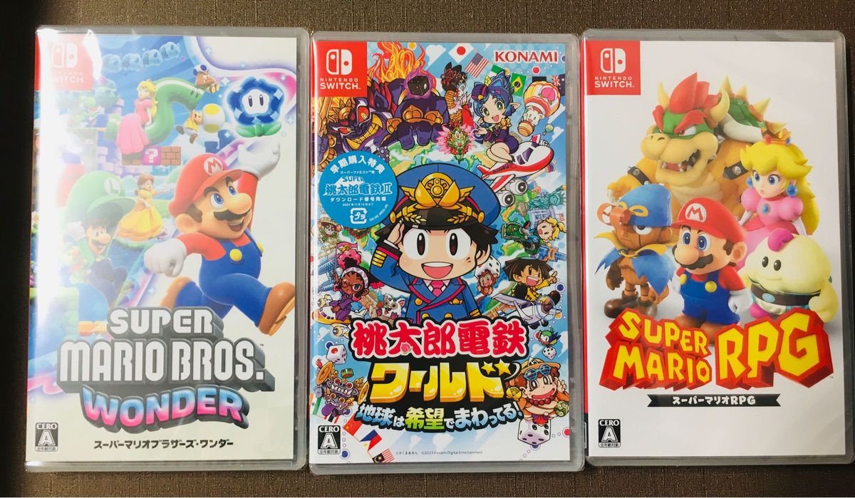 新品未開封 送料無料 マリオワンダー＆桃太郎電鉄ワールド＆スーパー