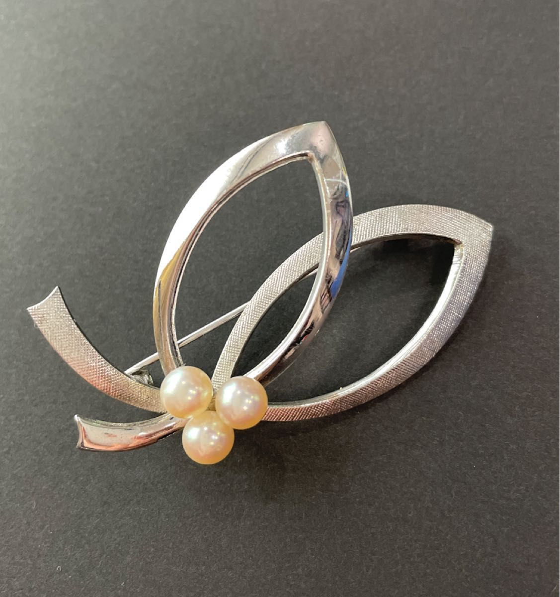 ミキモト ブローチ シルバー MIKIMOTO パールブローチ 入学式 卒業式