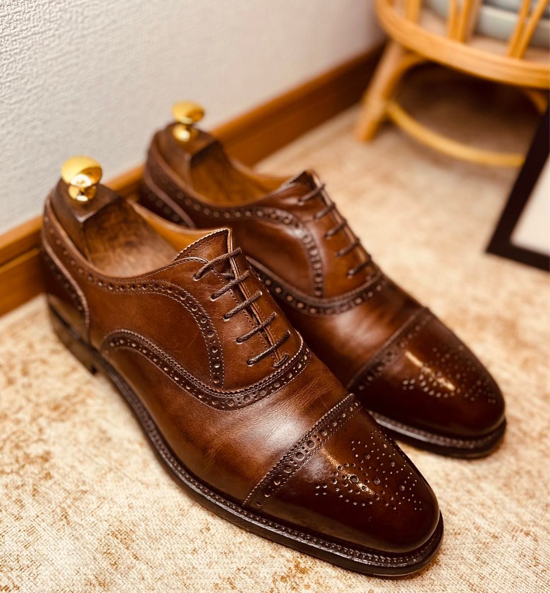 SCOTCH GRAIN インペリアルⅢ 25cm ダークブラウン 茶 パンチド