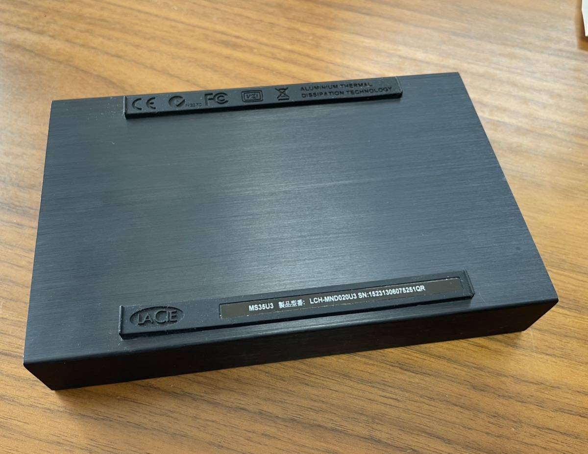 外付け HDD 2 0TB Lacie MS35U3 LCH-MND020U3 HDD本体正常 使用時間