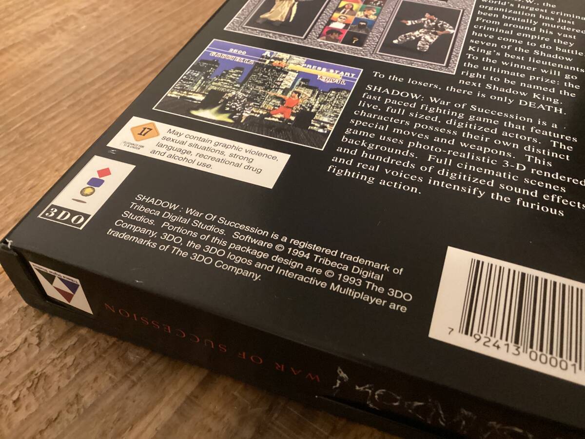 ☆海外版/3DOソフト/SHADOW/WAR OF SUCCESSION/対戦型格闘ゲーム/シャドウ