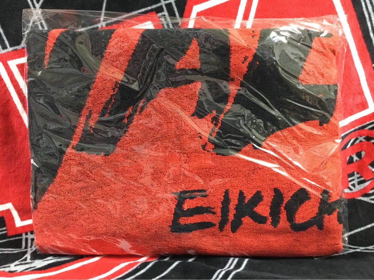 矢沢永吉 スペシャルビーチタオル(フデ) レッド／ブラック