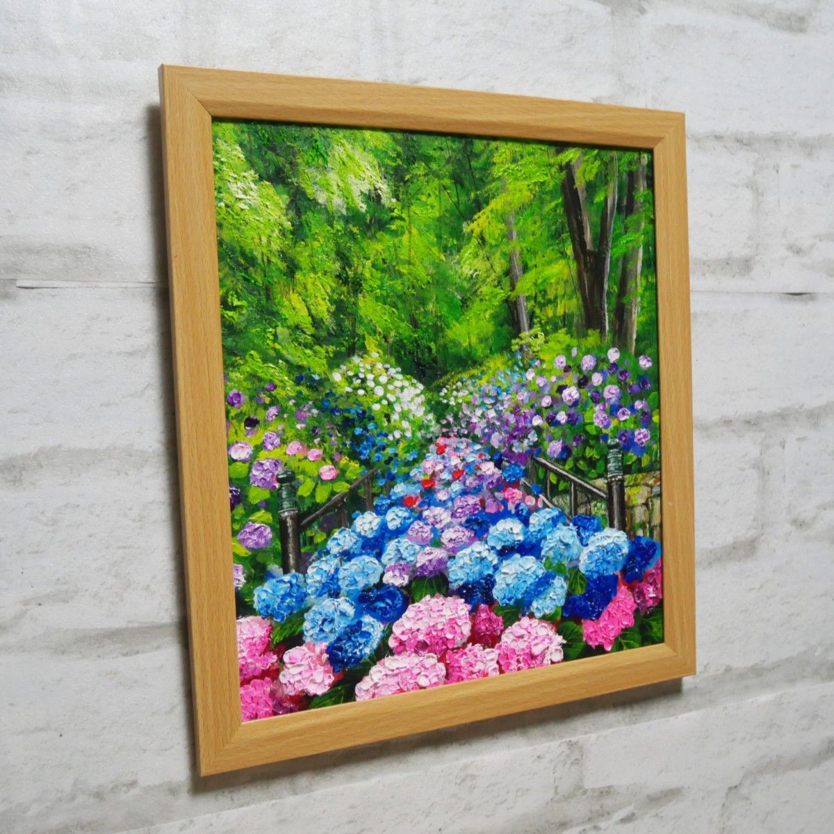 油絵 油彩 油彩画 絵 絵画【紫陽花の階段】｜Yahoo!フリマ（旧PayPay