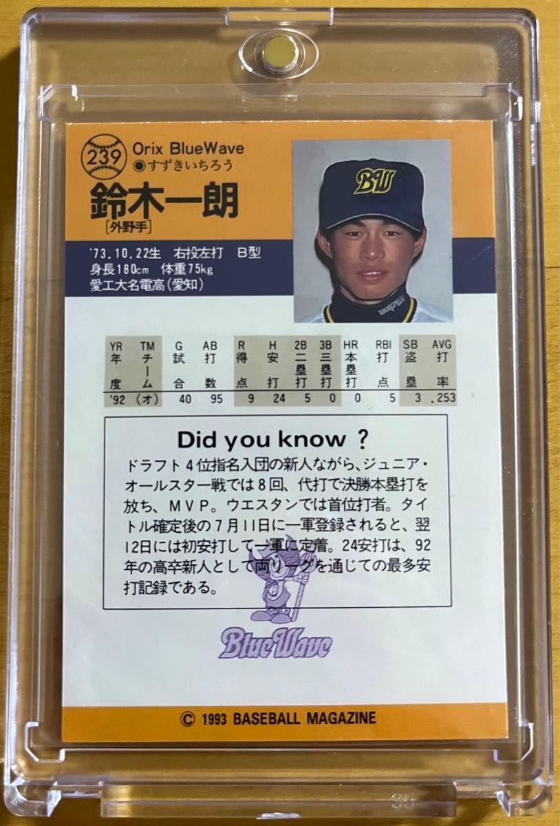 本日限定セール MLB殿堂表彰記念 タイムセール 【激レア美品】BBM1993