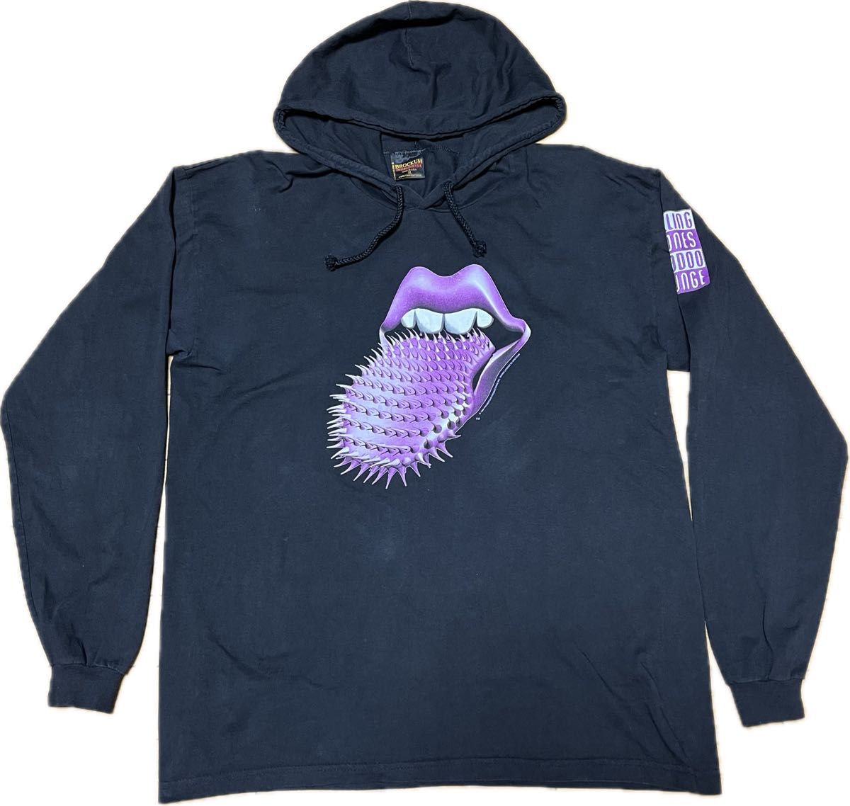 ローリングストーンズ スパイクタン XL パーカー 90s ブラック フード