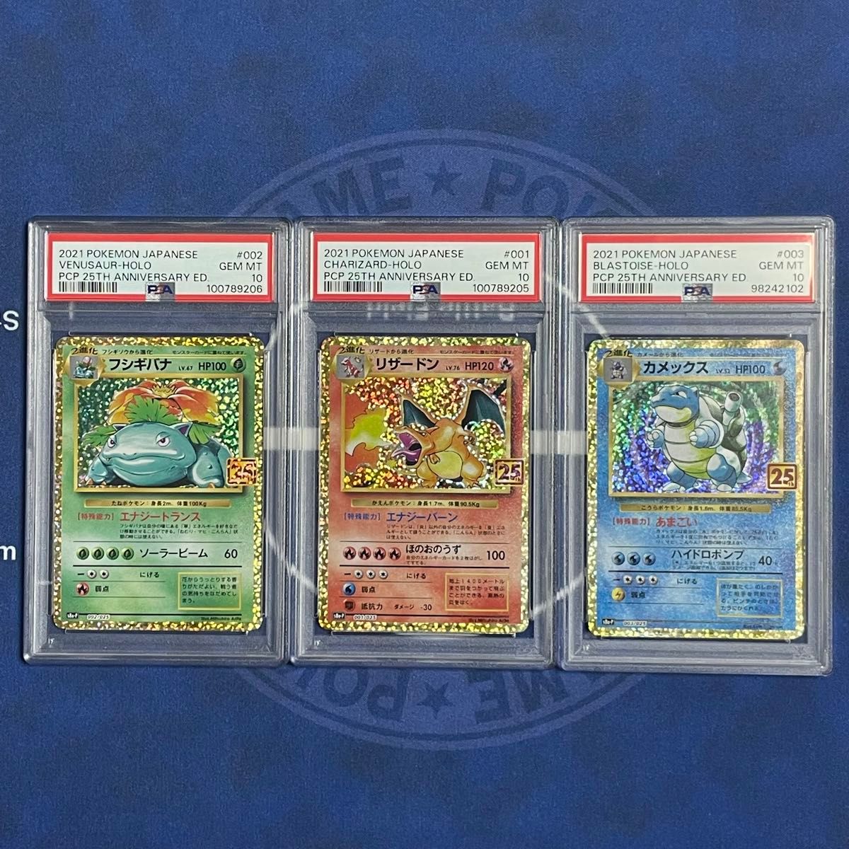 PSA10】25th 初代御三家 3枚セット【ポケモンカード】フシギバナ