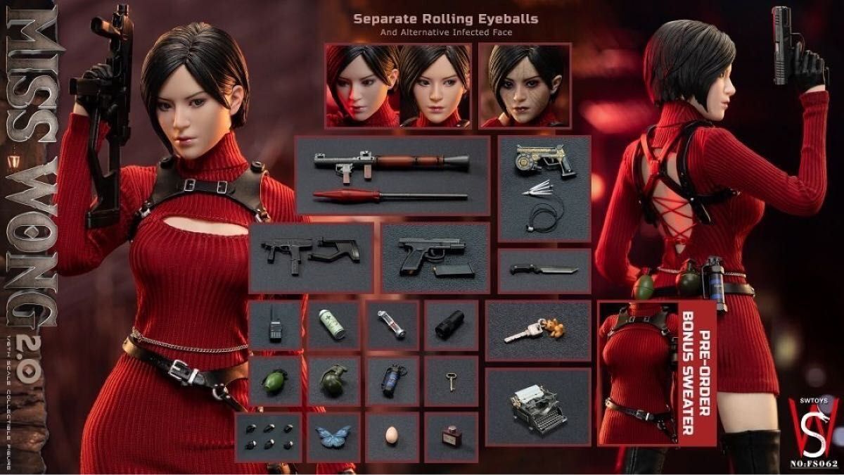SWTOYS FS062 resident evilエイダ・ウォン 1/6 Ada Wong バイオ