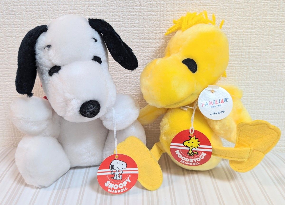 SALE 希少 ファミリア スヌーピー＆ウッドストック ぬいぐるみ 2個