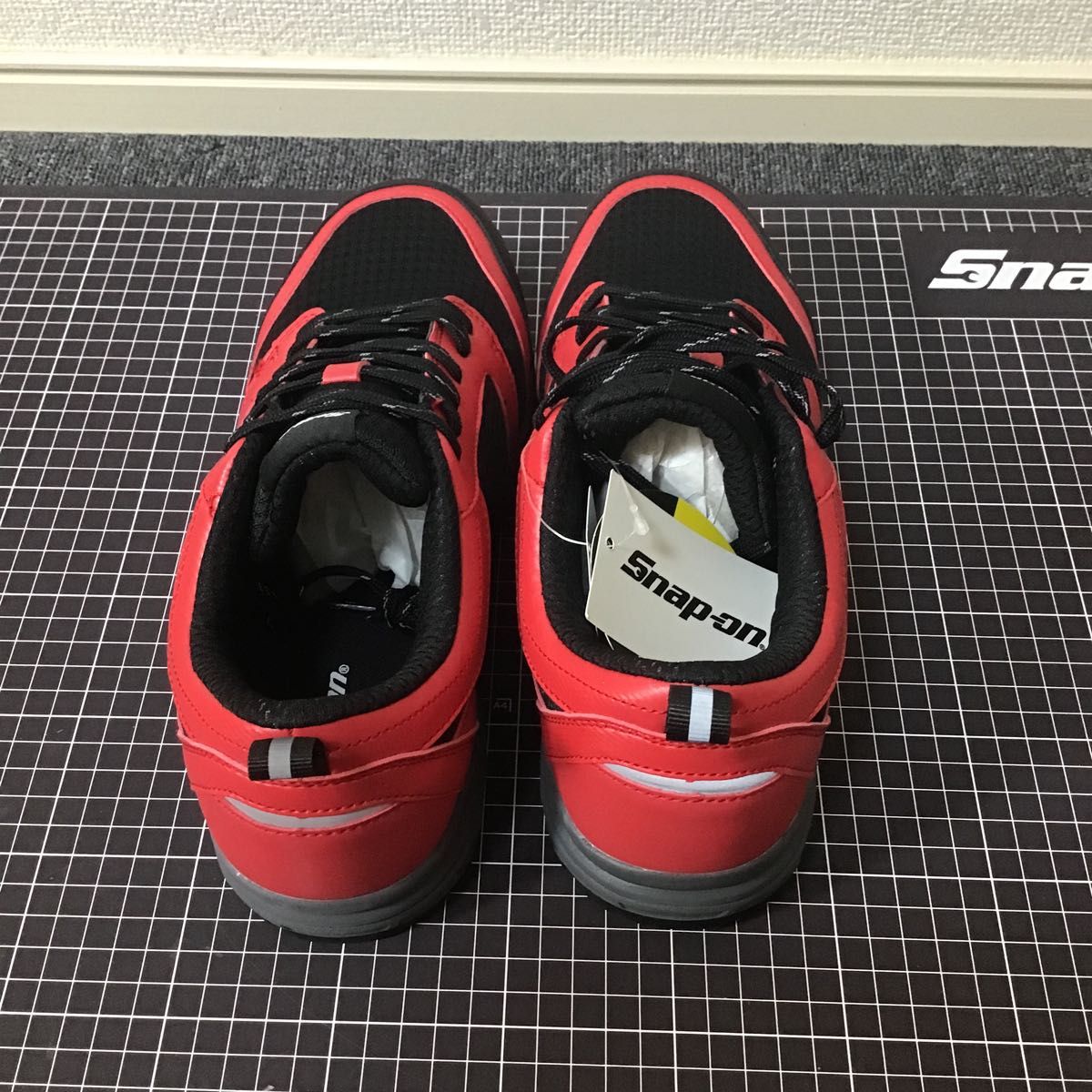 未使用 スナップオン ワークシューズ 安全靴 26 5cm ローカット レッド