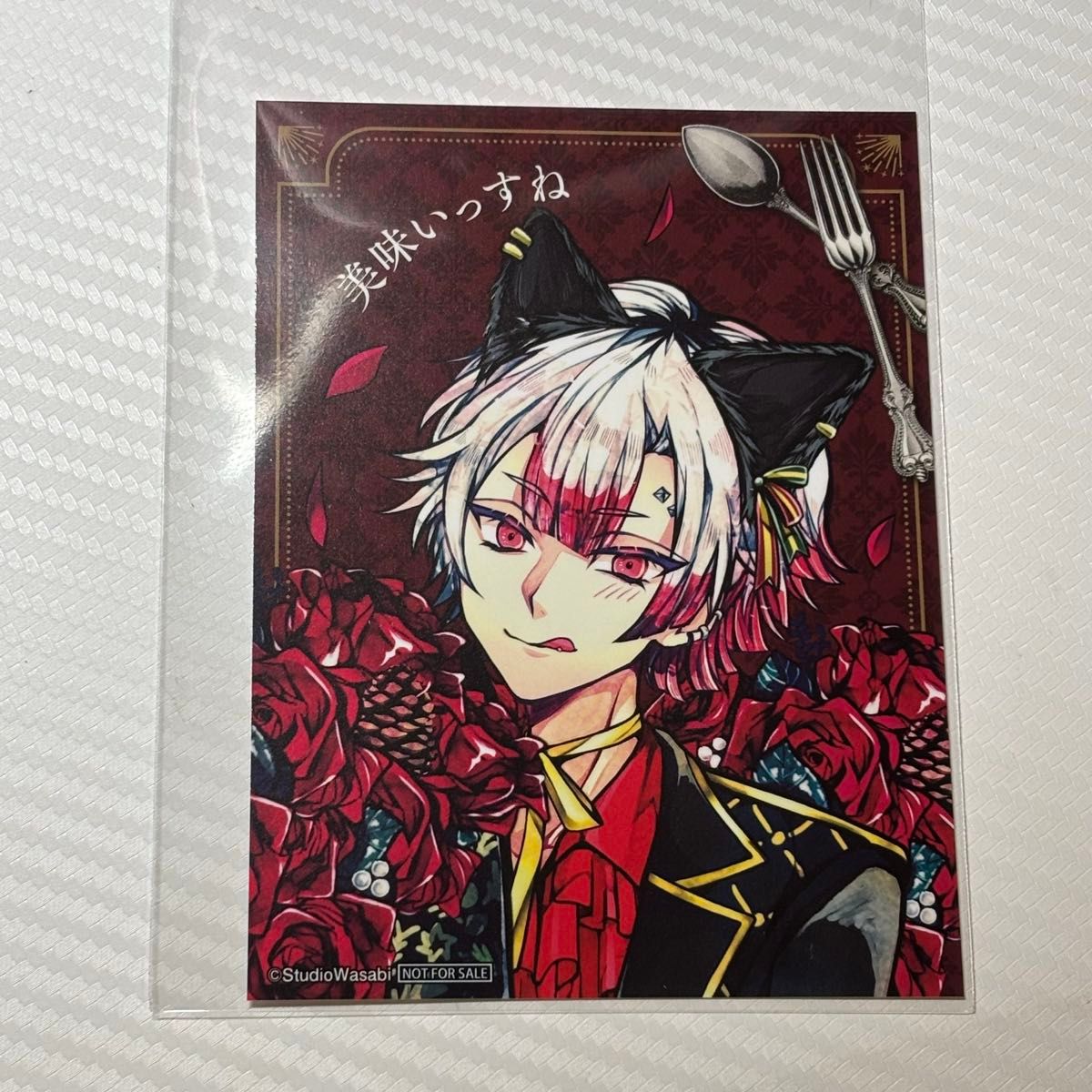 80個あくねこ 悪魔執事と黒い猫 アモン 缶バッジ 2周年 あくねこ悪魔