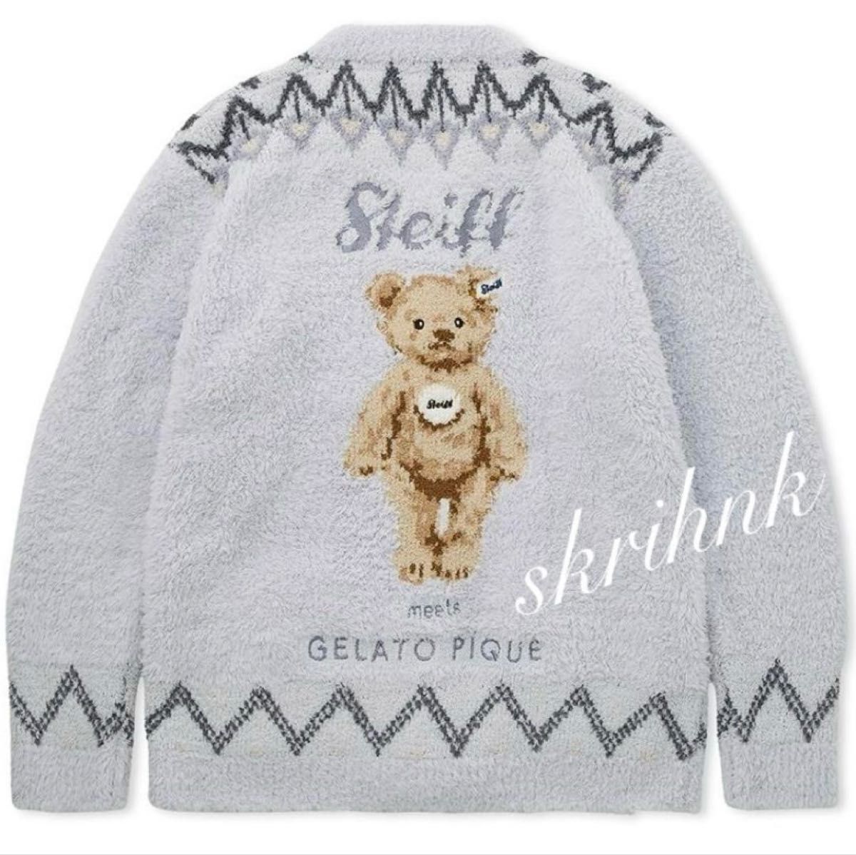 新品 ジェラートピケ シュタイフ コラボ 【Steiff】フェアアイル柄