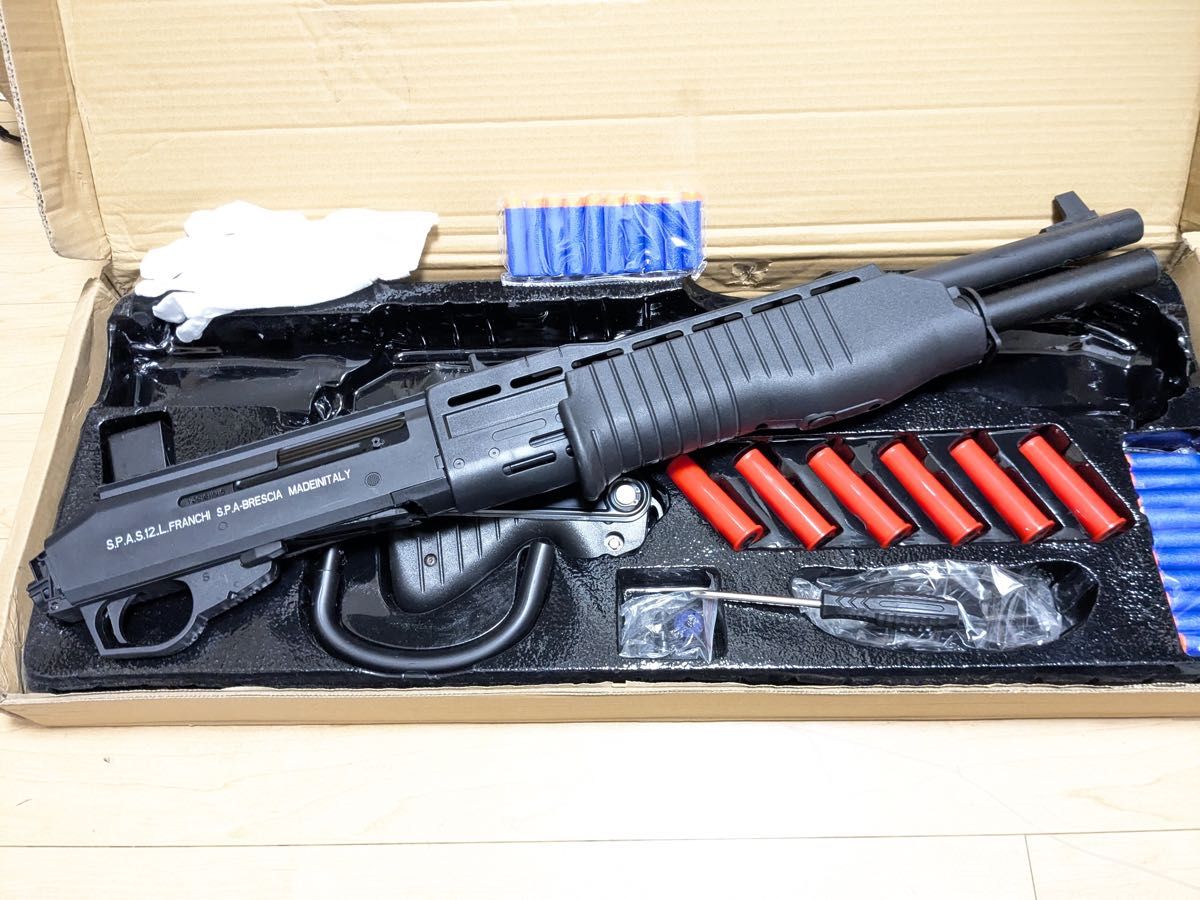 プラ製 ナーフ タイプ 排莢 カート 式 スポンジ SPAS12 ショットガン