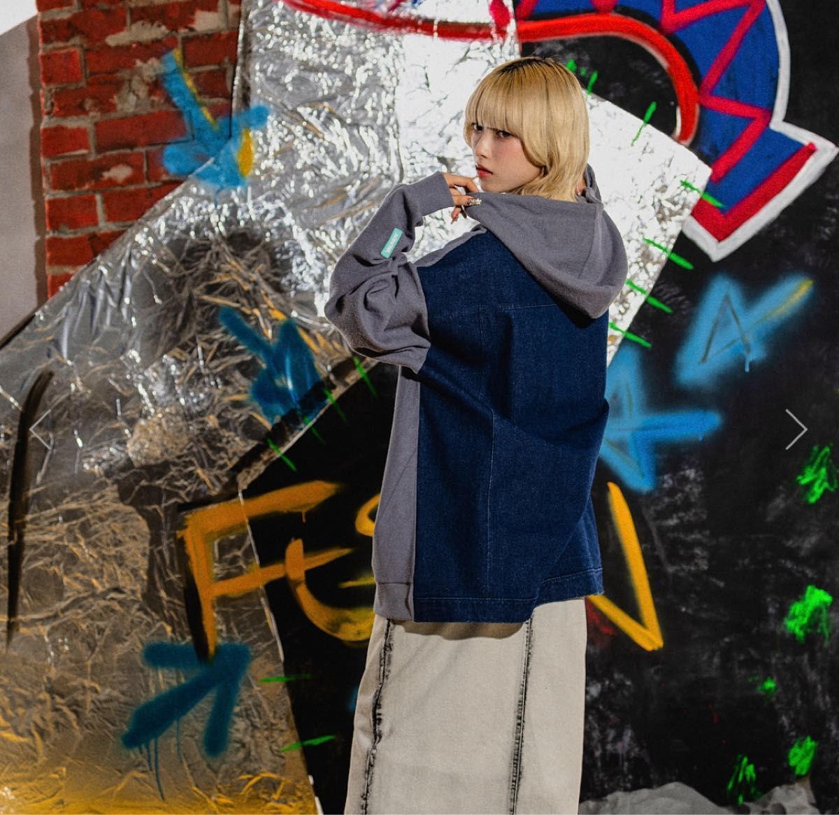 完売新品未開封バウンディvaundyツアーグッズFUSION デニムパーカーM