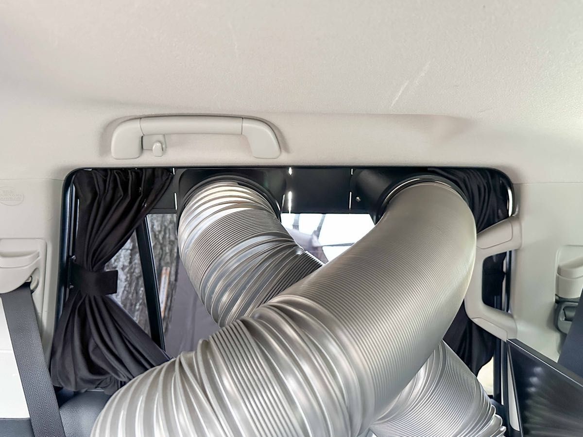 EcoFlow WAVE 2 / 3】自作排気吸気ダクト ネット付き エコフロー