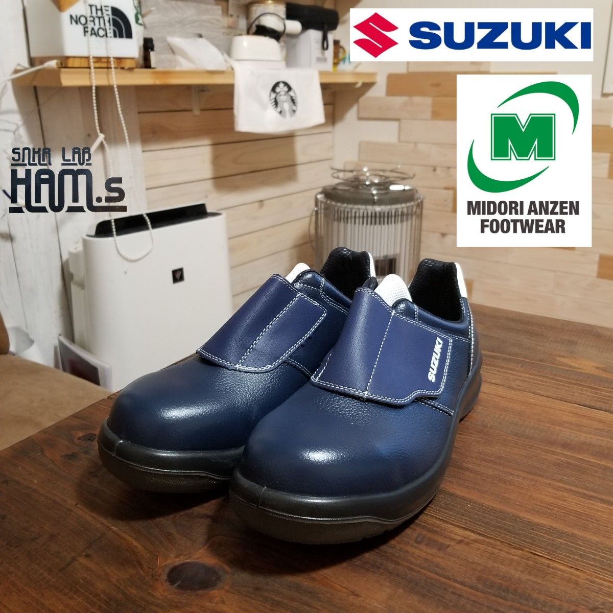 新品未使用 ズズキ純正 安全靴 SUZUKI MIDORI ANZEN ネイビー 安全靴