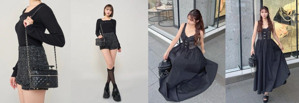 ダーリッチ darich キルティングショルダーミニバッグ ブラック BLK