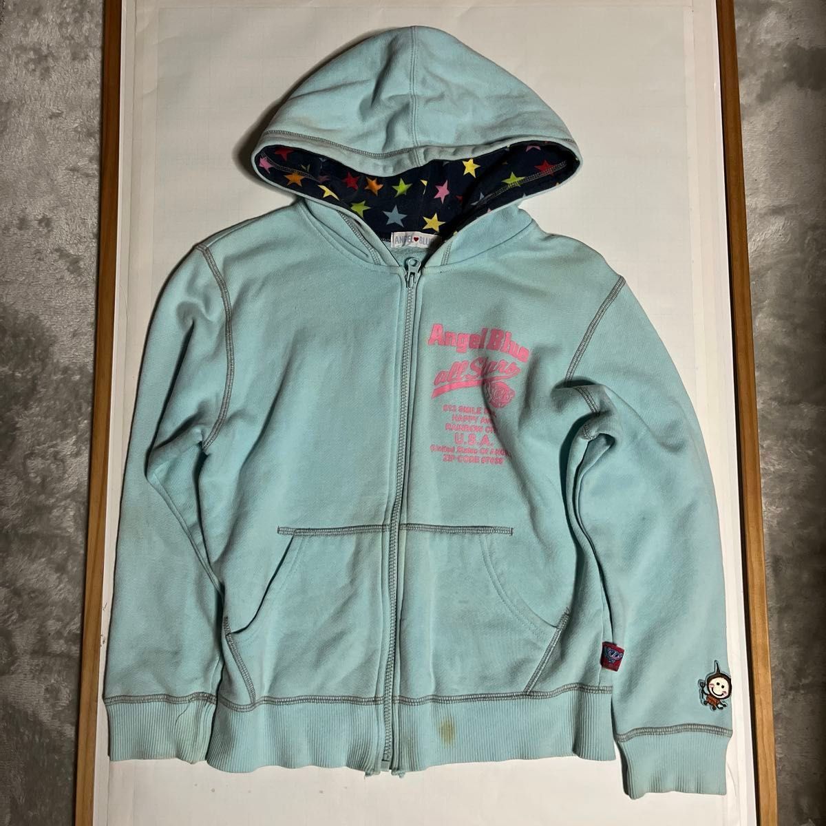 エンジェルブルー ジップアップパーカー 水色 ナカムラくん｜Yahoo