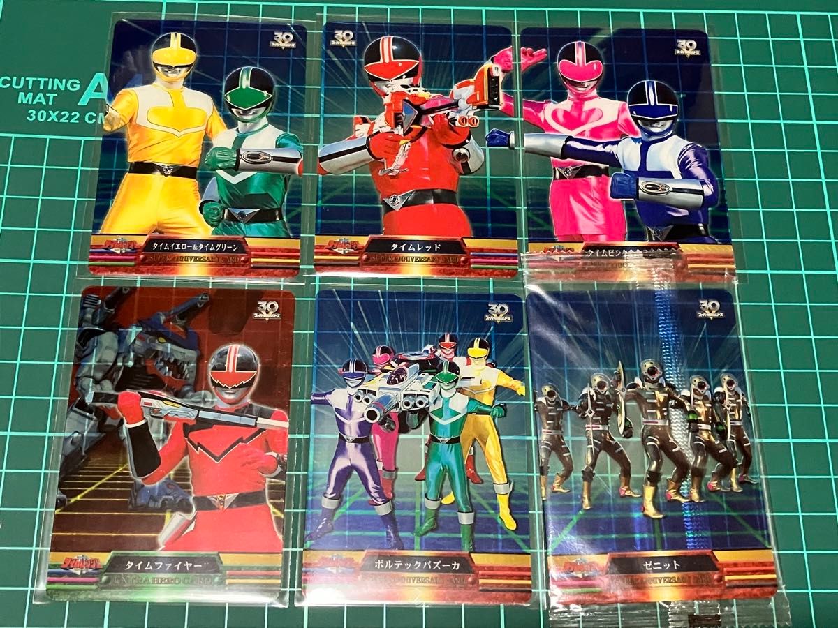 タイムレンジャー カード 6種 森永 スーパー戦隊 30周年 ウエハース