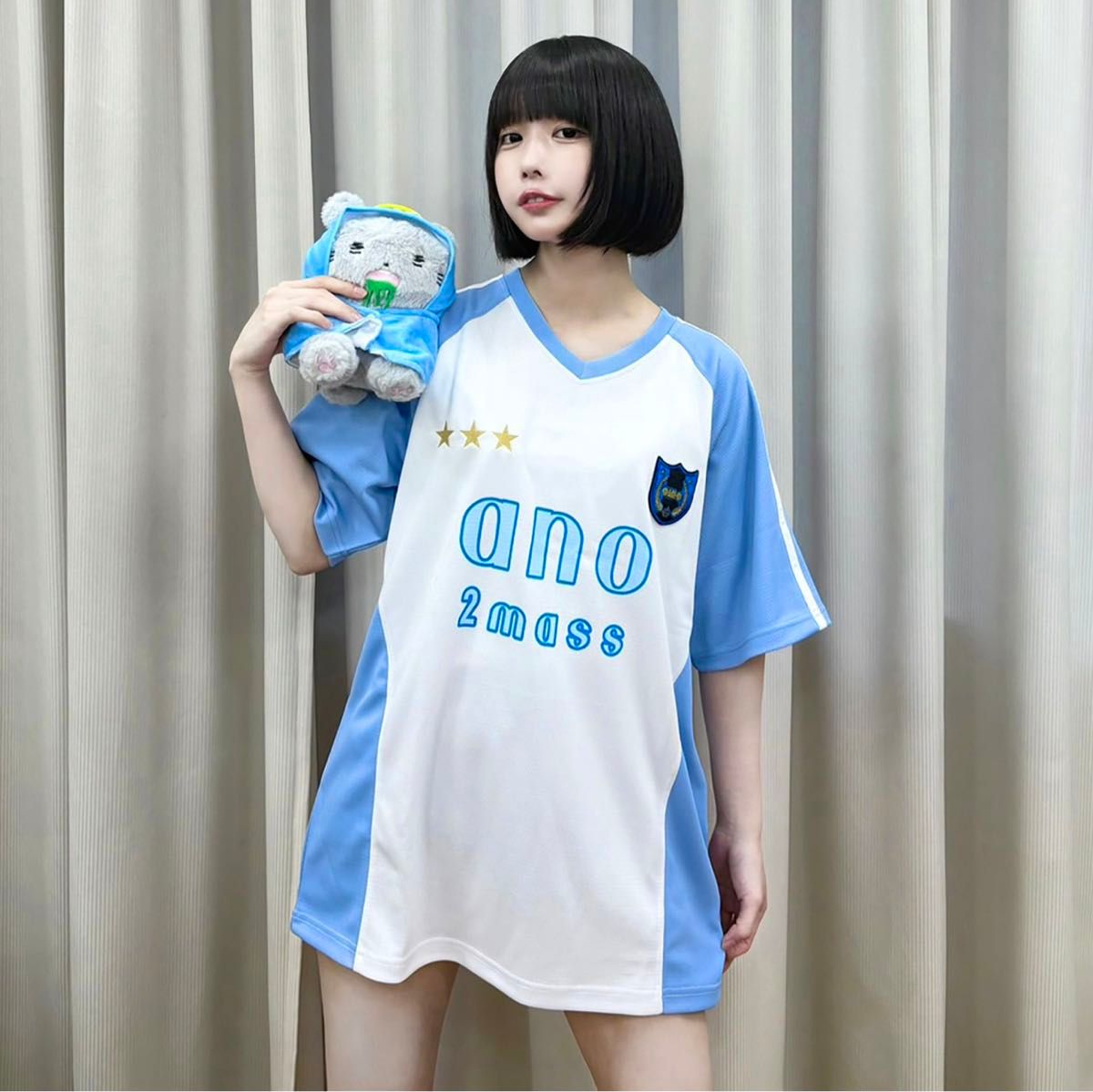 新品XLあのちゃんanoユニフォームあのTシャツanoサッカーシャツJAPAN