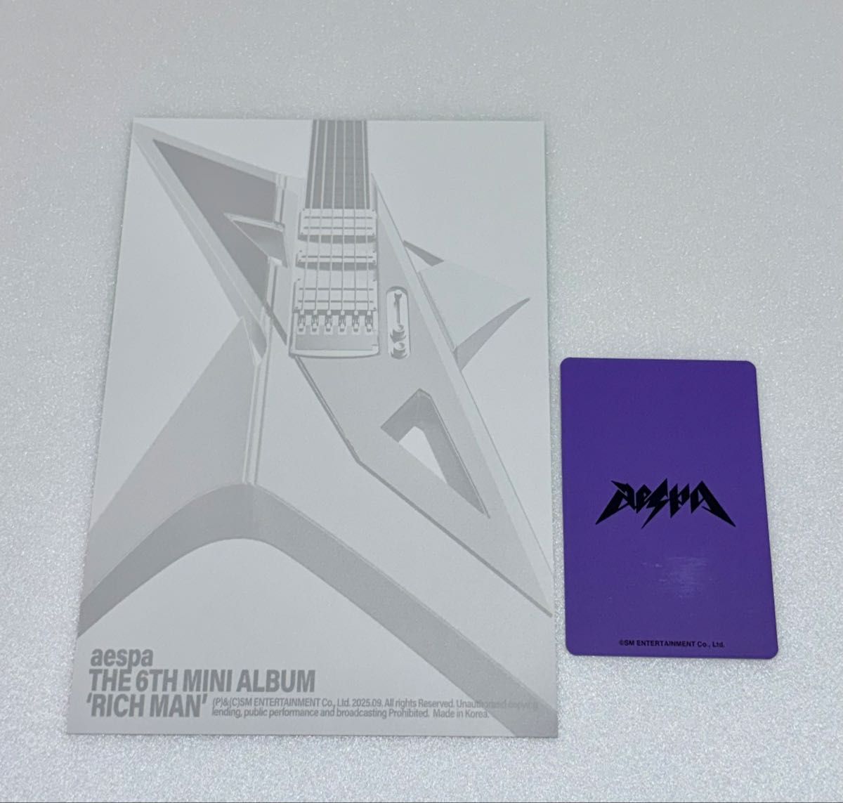 aespa Rich Man WINTER ウィンター ワーナー特典 トレカ ポストカード