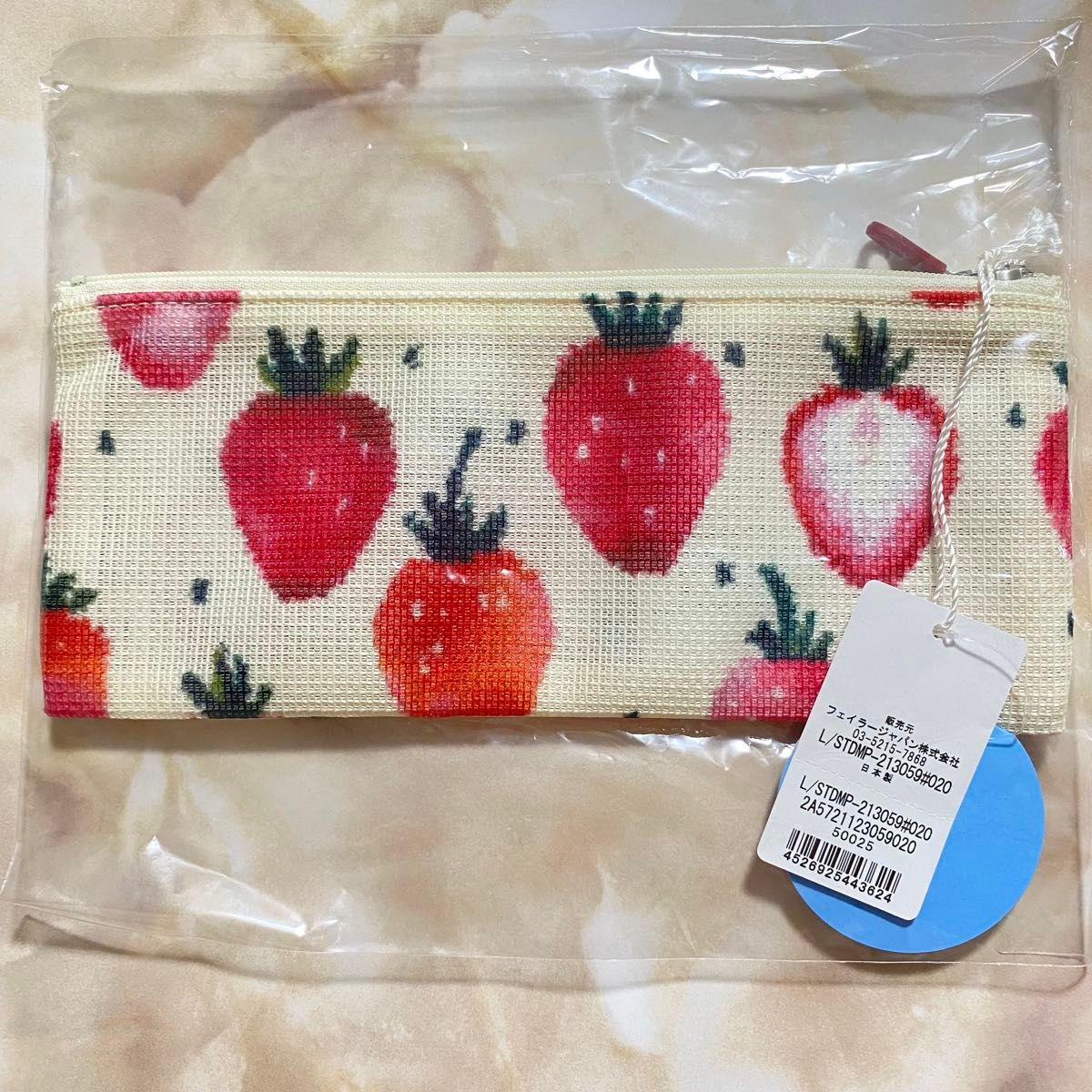 ラブラリー バイ フェイラー ストロベリードット メッシュ転写ポーチ