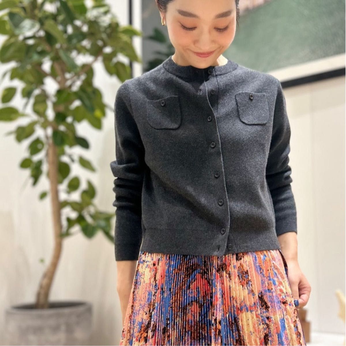 新品未使用 CABaN キャバン コットン カシミヤ クルーネック