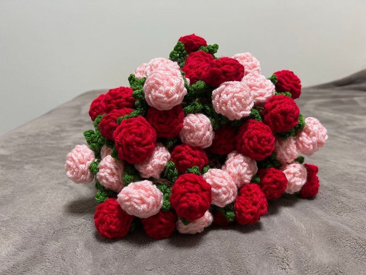 花束ブランケット ブーケブランケット ハンドメイド バラ 直径約90cm