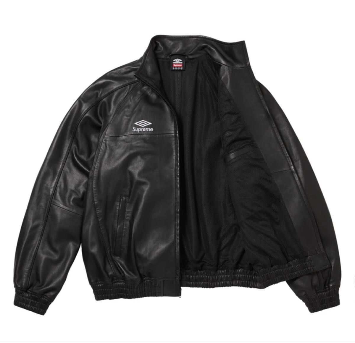 Supreme x Umbro Leather Track Jacket Black Mサイズ｜Yahoo!フリマ