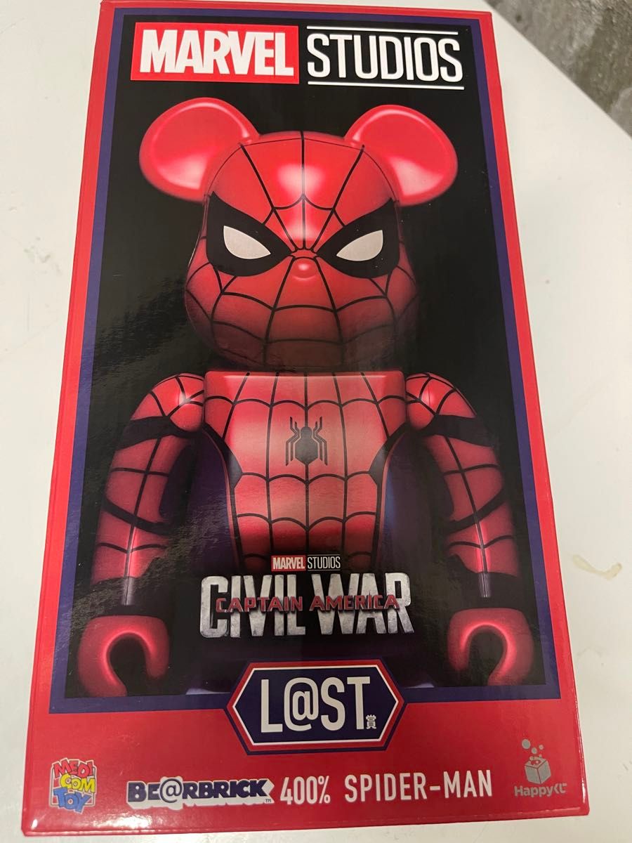 BE@RBRICK 400% SPIDER-MAN CIVIL WAR LOST賞 ベアブリック