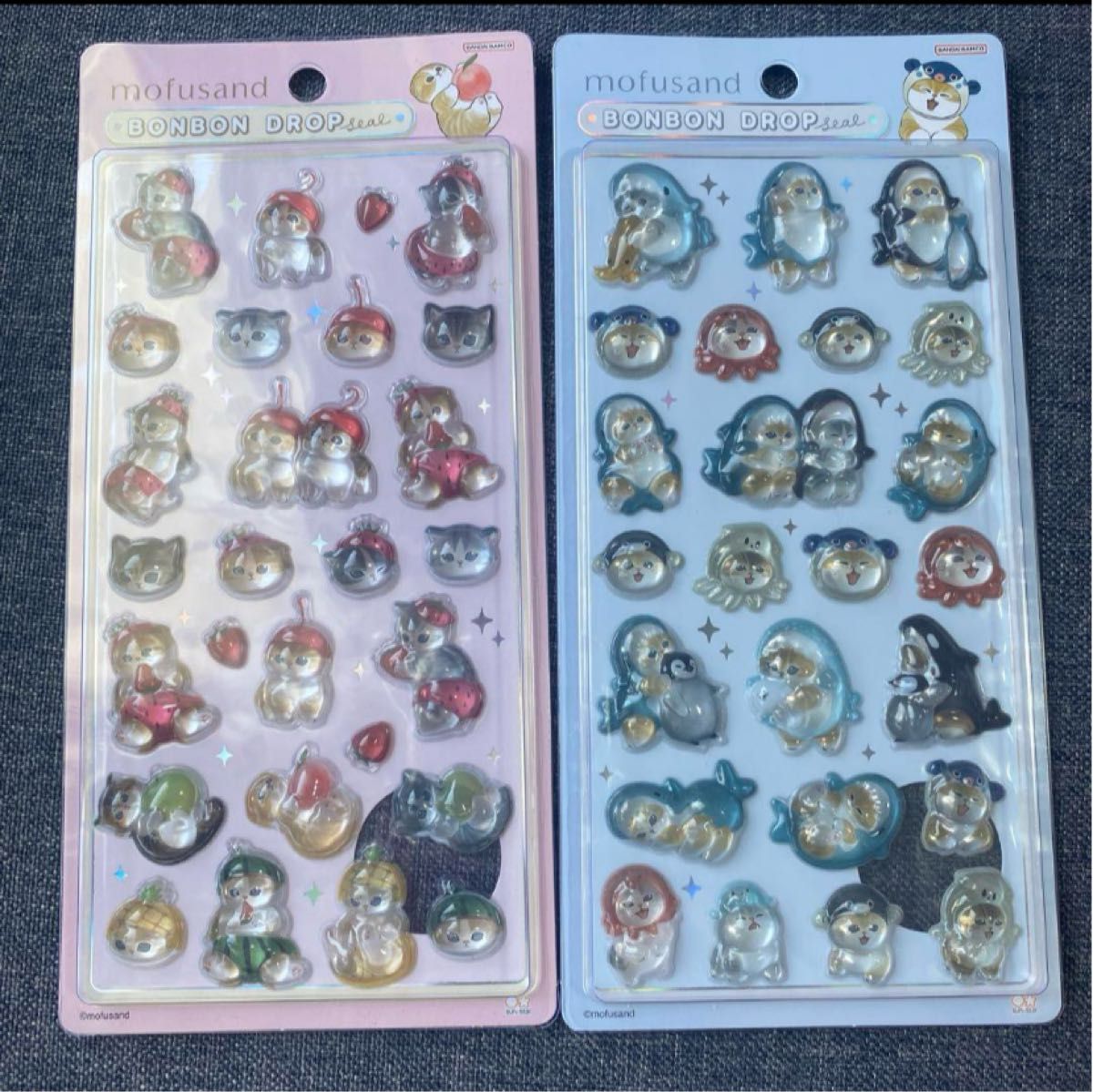 モフサンド ボンボンドロップシール mofusand 2セット サメ チェリー