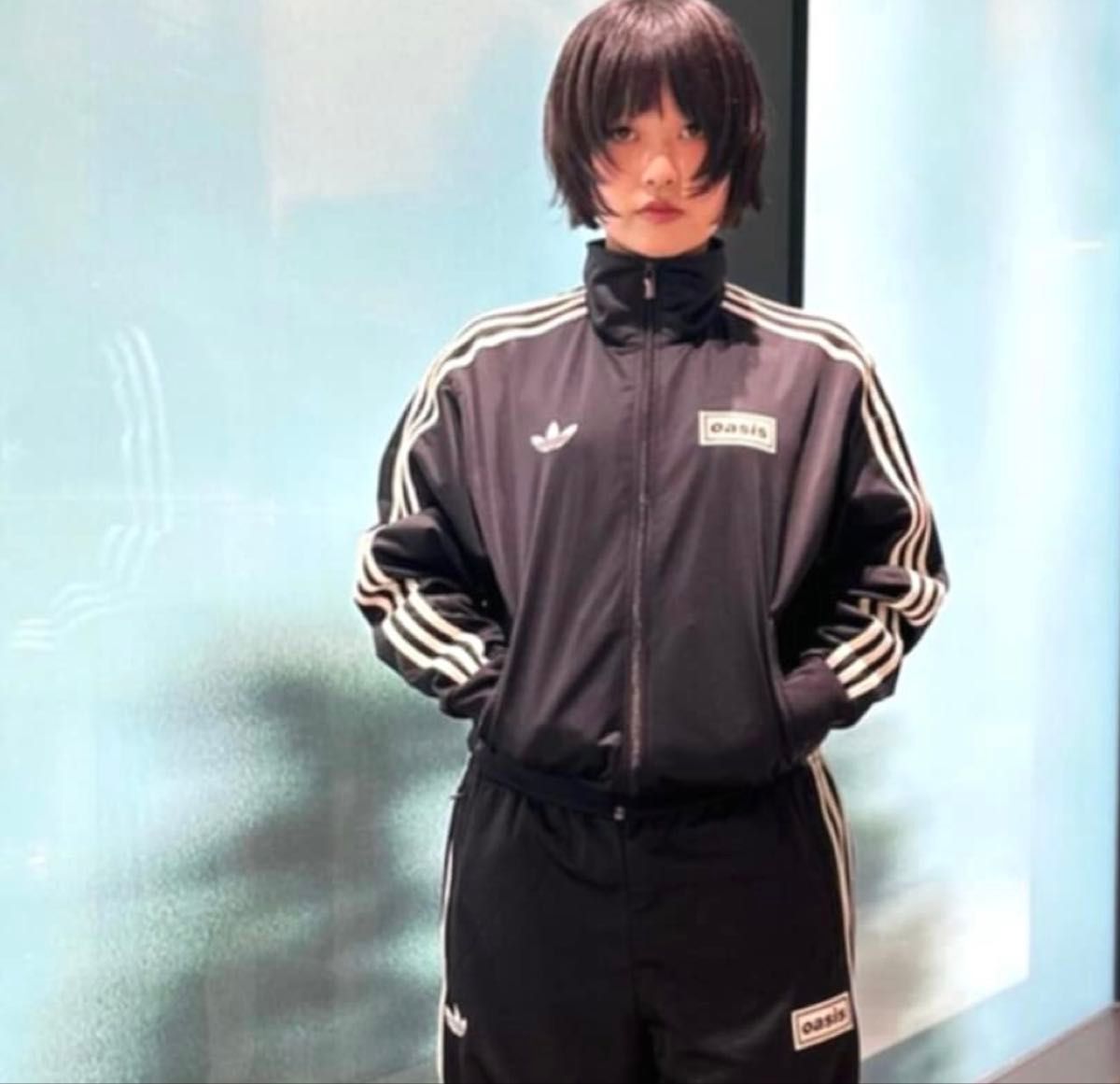 新品S】ADIDAS OASIS ツアー ファイヤーバード トラックトップ 黒