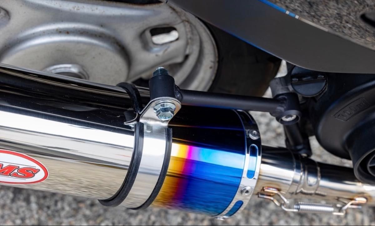 新商品 未使用 アドレスV50(JBH-CA44A) HMS製 B2Xマフラー ブルー