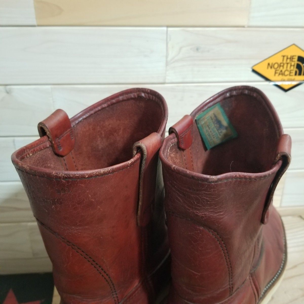 美品 廃盤 REDWING 866 緑犬タグ 91年製 ペコスブーツ pecos 赤茶