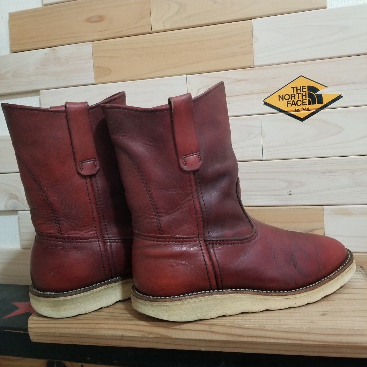 美品 廃盤 REDWING 866 緑犬タグ 91年製 ペコスブーツ pecos 赤茶