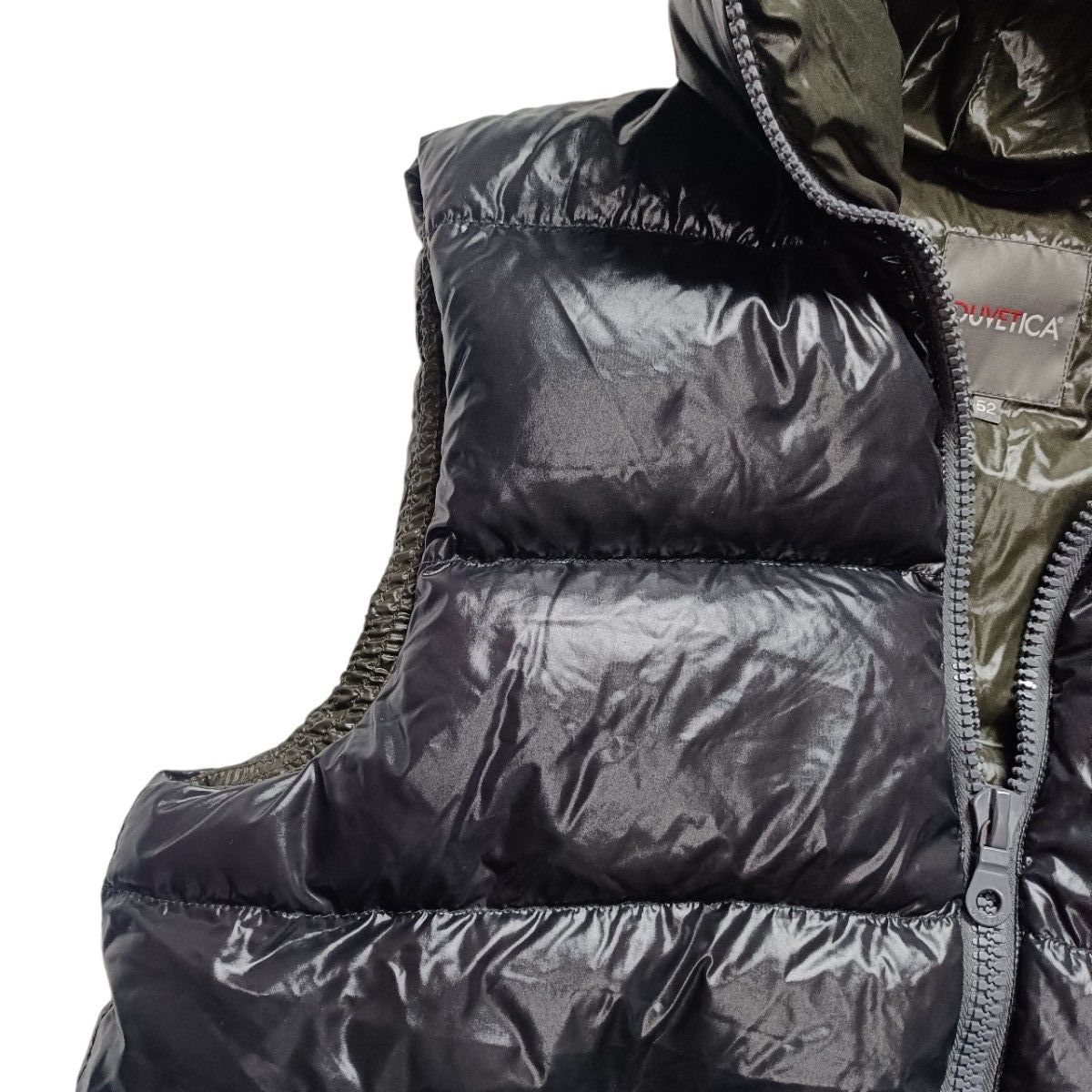 DUVETICA デュベティカ ダウンベスト フード付き 黒 グロッシー