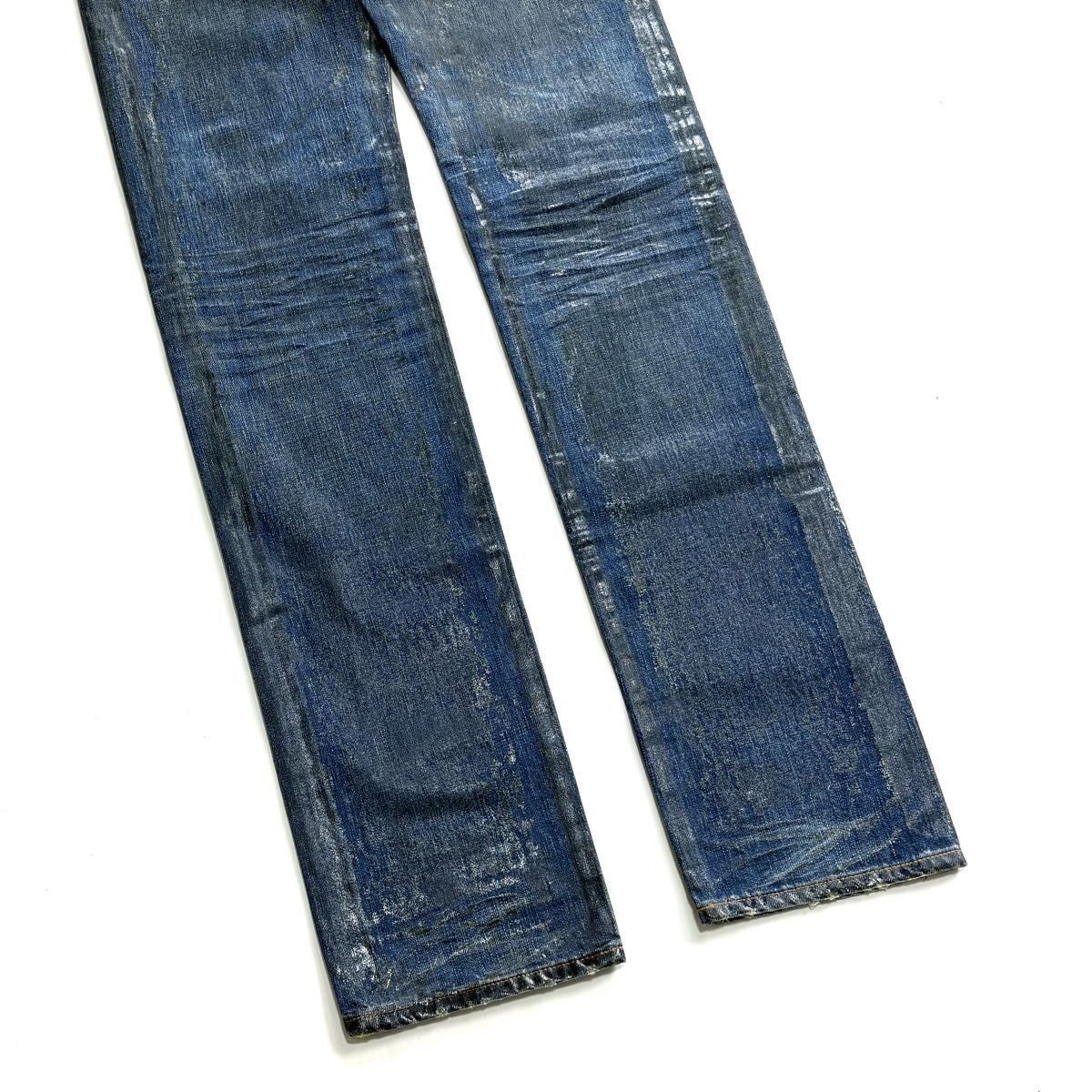 専用 Dior homme ラスターコーティング デニムパンツ 31W 爪痕