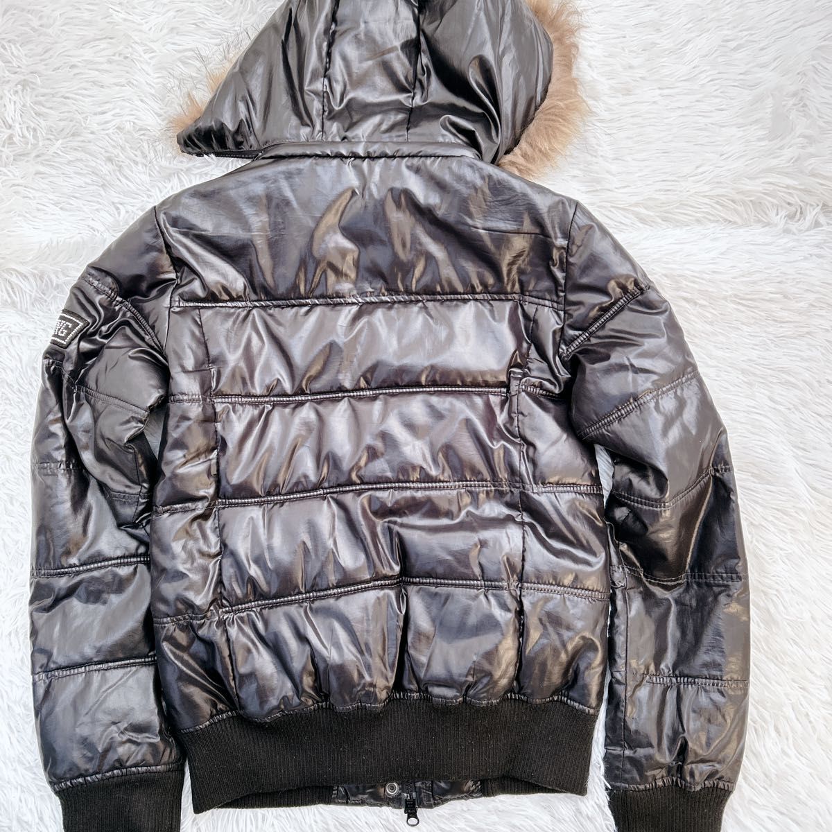 00s【archive】n2b/ファーダウンジャケット/Y2K/光沢/短丈/｜Yahoo