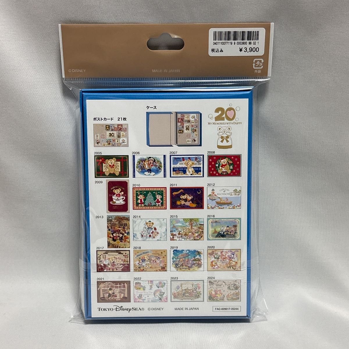未使用未開封・正規品】ダッフィー 20周年 ポストカードセット 思い出
