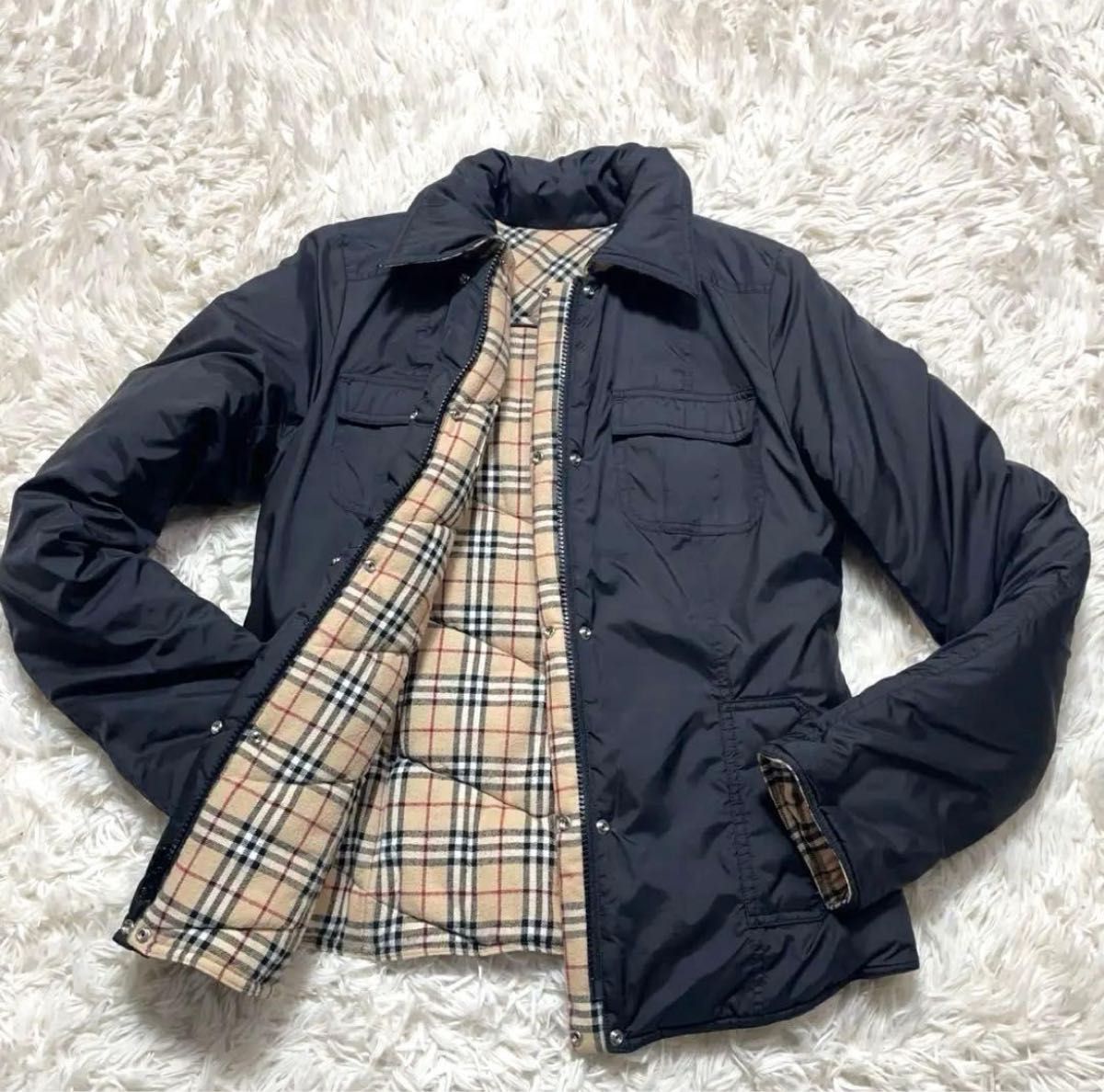 BURBERRY BLUE LABEL バーバリーブルーレーベル リバーシブル ダウン