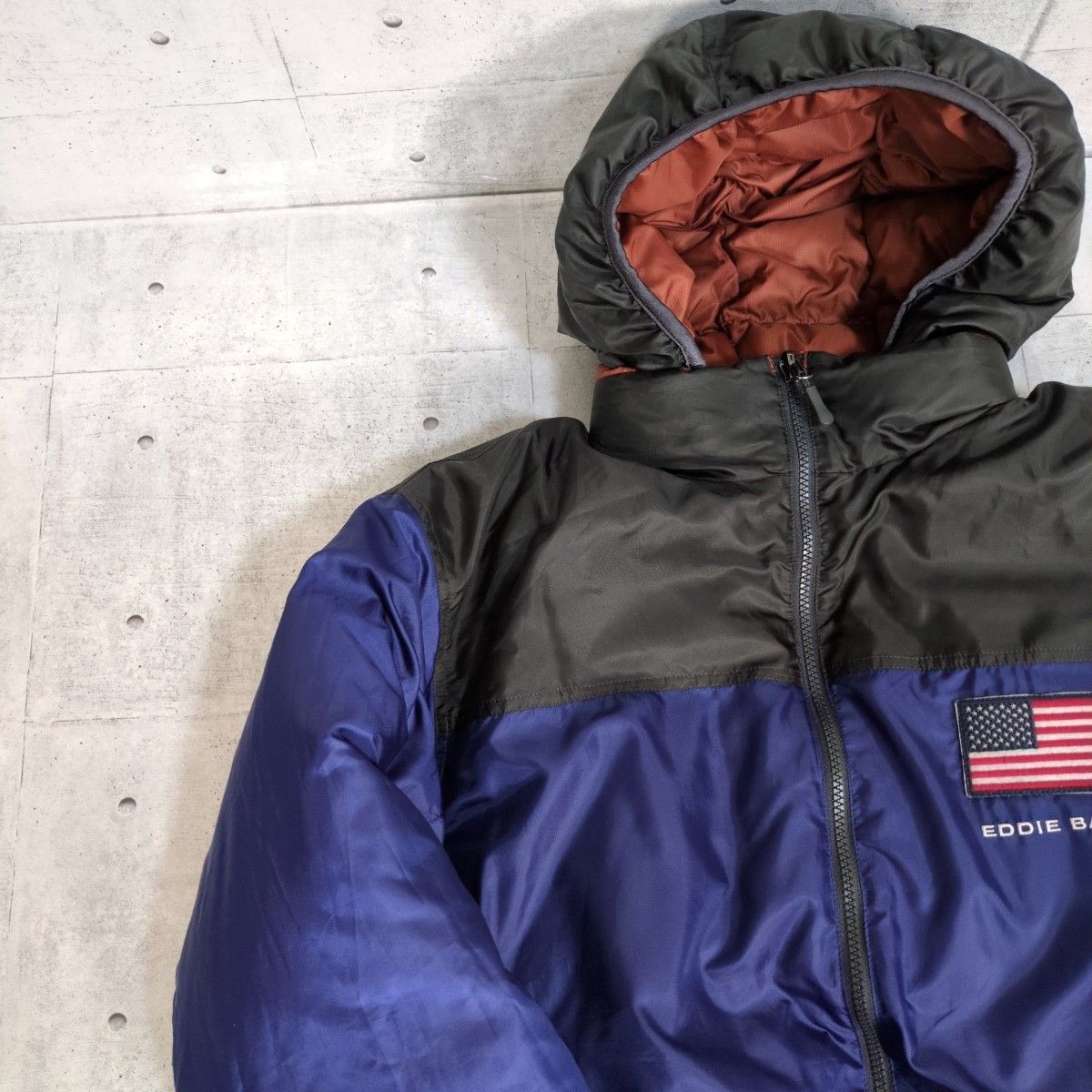 美品 レアモデル EDDIE BAUER ダウンジャケット コート リバーシブル肉